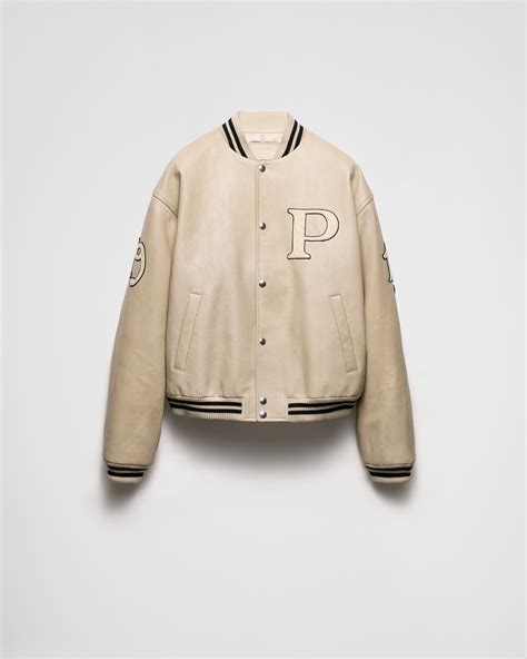 Prada Padded Leather Bomber Jacket 